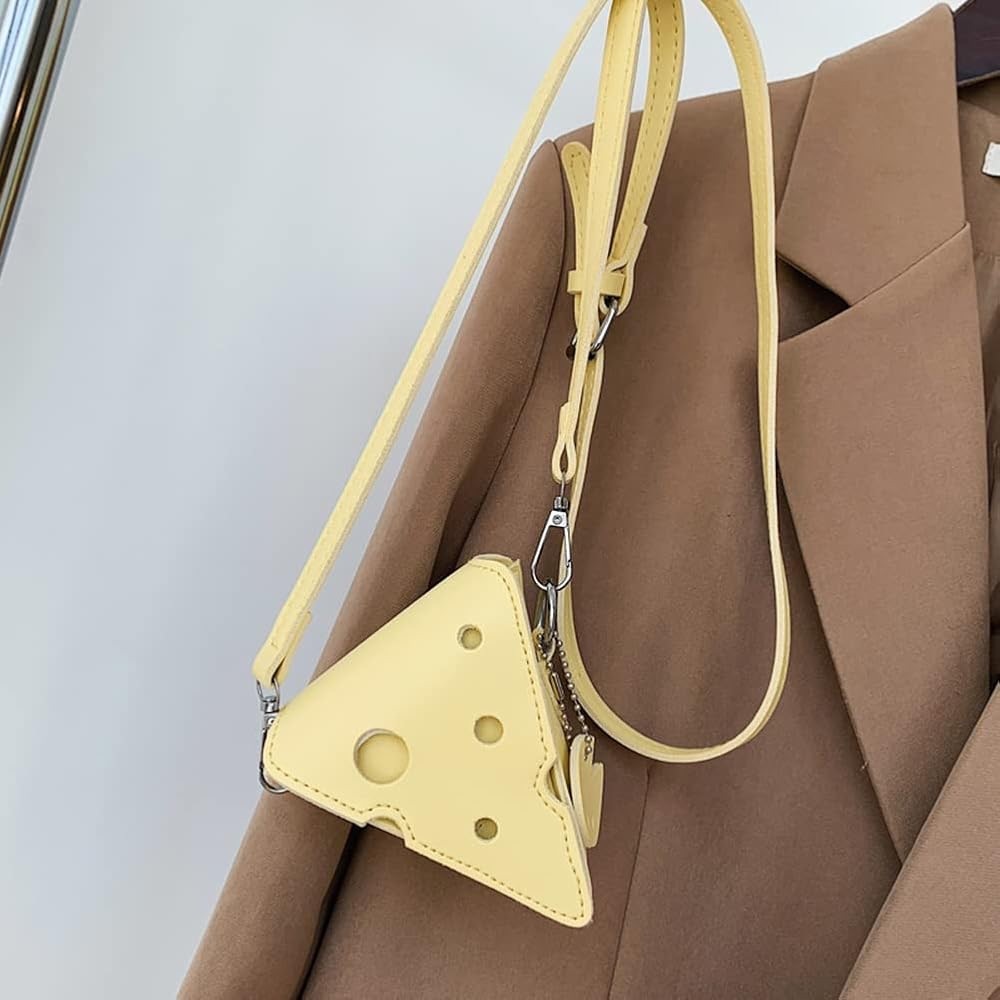 Yellow Cheese-Shaped Crossbody Bag - Picture 7 of 7